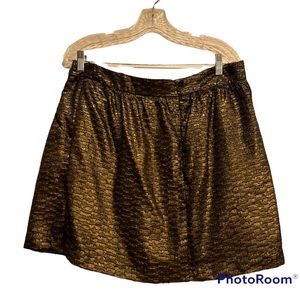 GAP shimmer Skirt.  Size 10 black and gold